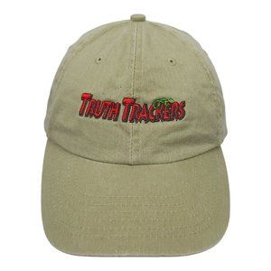 Truth Trackers Adjustable Tuck Strap Canvas Baseball Cap Trucker Hat Khaki